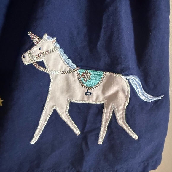 Joules Kids Skirt with Horse Embroidery - Navy Blue - Picture 4 of 8